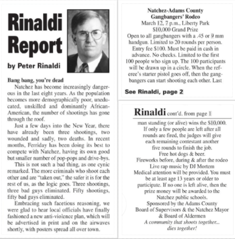 Rinaldi Report/Miss-Lou Magazine